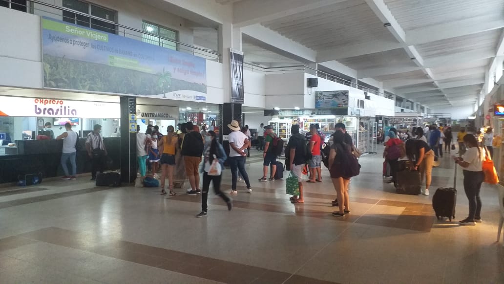 Más de 21 mil pasajeros se movilizaron por la Terminal de Transporte de Santa Marta durante el fin de semana
