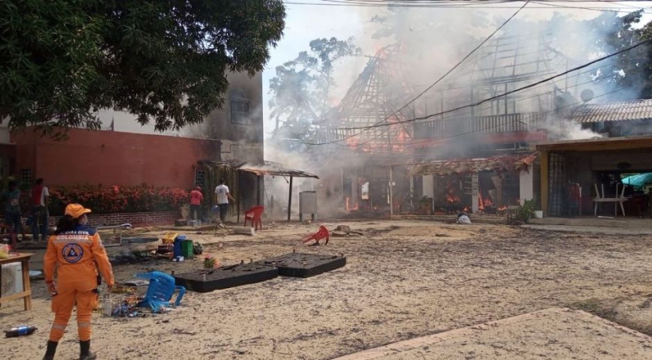 Cabañas de Buritica bajo el fuego,  organismos de socorro atendieron la emergencia