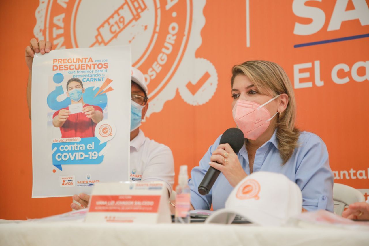 ‘Santa Marta Vacunada: Destino Bioseguro’ la iniciativa de Virna Johnson para alcanzar la inmunidad de rebaño